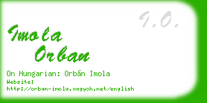 imola orban business card